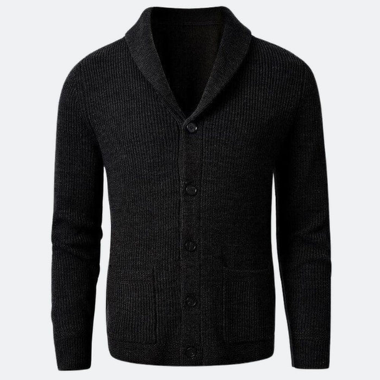 Marenzzo Herren-Strickjacke mit V-Ausschnitt