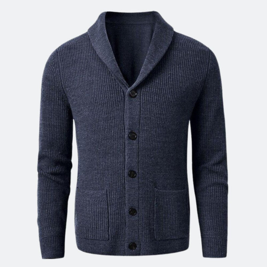Marenzzo Herren-Strickjacke mit V-Ausschnitt