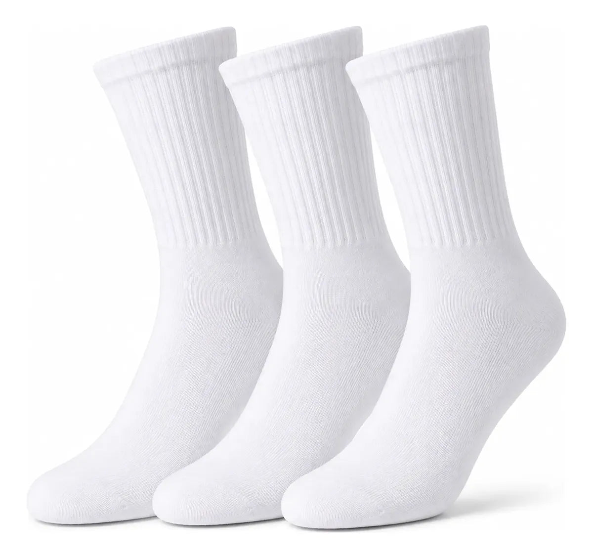 3er-Set weiße Socken